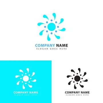 Abstract logo design template circle shape swirling Dots vector icon. Stock Illustration