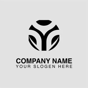 Abstract logo design vector graphic round shape modern company branding identity Stock Illustration