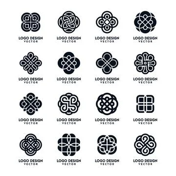 Abstract Logo Design Vector Set Stock Illustration