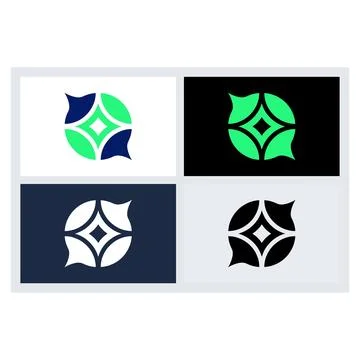 Abstract Logo Design Vector Set Stock Illustration