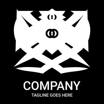 Abstract logo designs like robots Stock Illustration