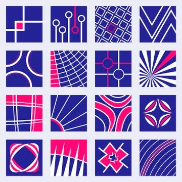 Abstract logo designs set Stock Illustration