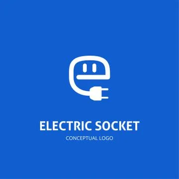 Abstract Logo of Electric Socket. Isolated Vector Illustration Stock Illustration