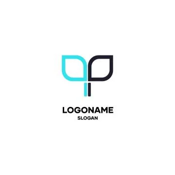 Abstract logo with flower or leaf type. nature logo design. vector illustrati Stock Illustration