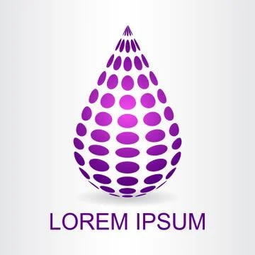 Abstract logo in the form of drop. Stock Illustration