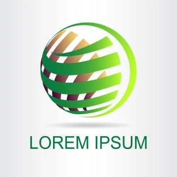 Abstract logo in the form of spheres. Stock Illustration