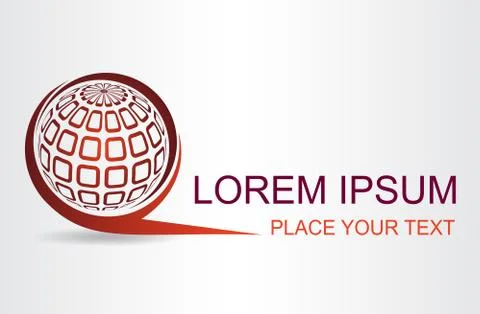 Abstract logo in the form of spheres. Illustrazione stock