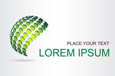Abstract logo in the form of spheres. Stock Illustration