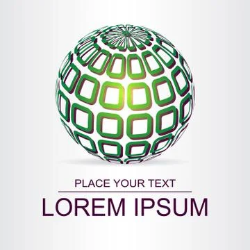 Abstract logo in the form of spheres. Stock Illustration