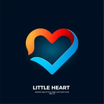 Abstract Logo of Heart. Isolated Vector Illustration Stock Illustration