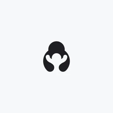 Abstract logo of human hold junior Stock Illustration