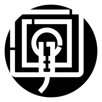 Abstract logo icon representing security and protection Stock Illustration