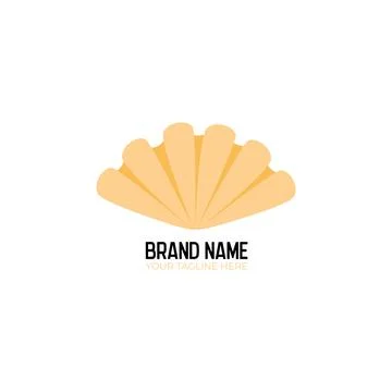 Abstract logo icon wave shell business corporate Stock Illustration