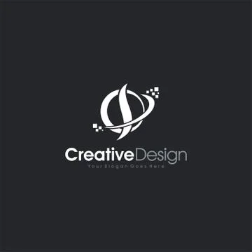 Abstract Logo Initial S technology Icon 스톡 일러스트