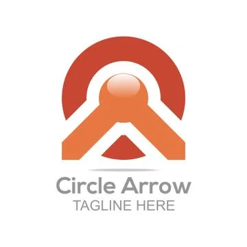 Abstract Logo Letter Circle Arrow Design Icon Element Vector Stock Illustration