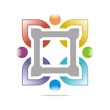 Abstract logo letter circle arrow design icon vector Stock Illustration