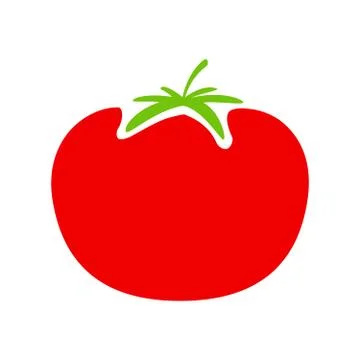 An abstract logo of red tomato. Stock Illustration