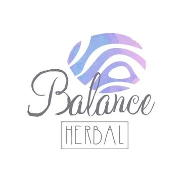 Abstract logo for self-development center or yoga class. Wellness and Illustrazione stock