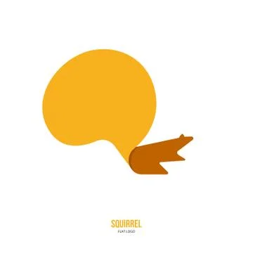 Abstract Logo of Squirrel. Isolated Vector Illustration Stock Illustration