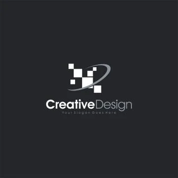 Abstract Logo Technology Icon Template Design letter Stock Illustration