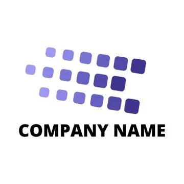 Abstract logo template with geometric elements. Flat design. Stock Illustrati Stock Illustration