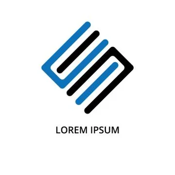 Abstract logo template with geometric elements. Flat design. Stock Illustrati Stock Illustration