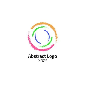 Abstract Logo Three Colorful Circles Stock Illustration