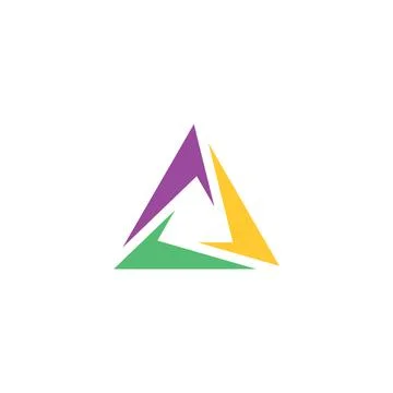 Abstract logo triangle business tech symbol element Illustrazione stock