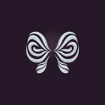 Abstract logo vector design template, Butterfly icon. Stock Illustration