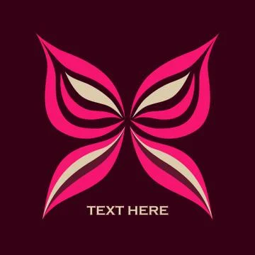 Abstract logo vector design template, Butterfly icon. Stock Illustration