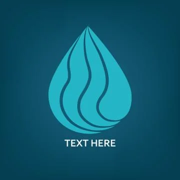 Abstract logo vector design template, Water icon. Illustrazione stock