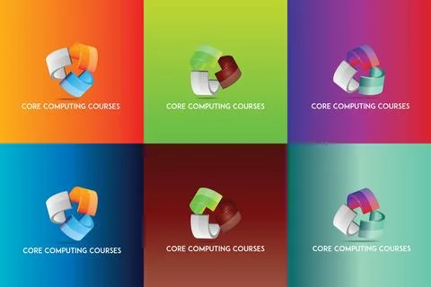 Abstract logo vector icon with letter C Stock Illustration