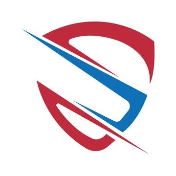 Abstract logo vector Modern S letter or shield icon template Illustrazione stock