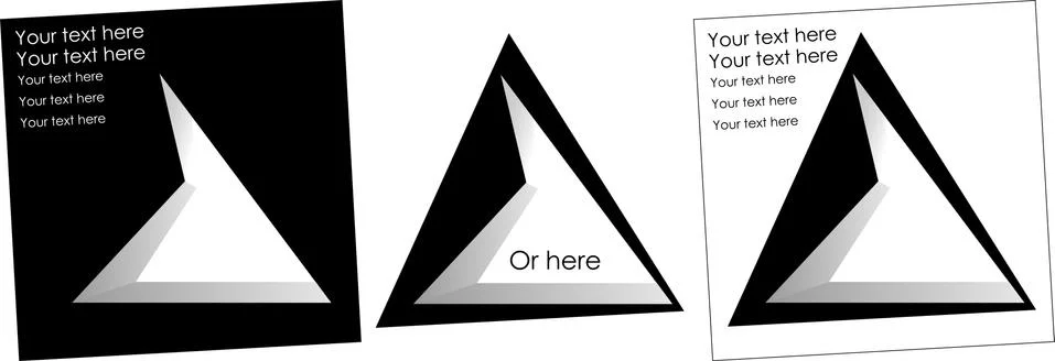 Abstract logo from wrong triangles light logo Stock Illustration