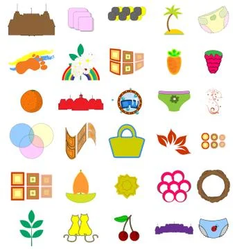 Abstract logos and design elements. vector Illustrazione stock