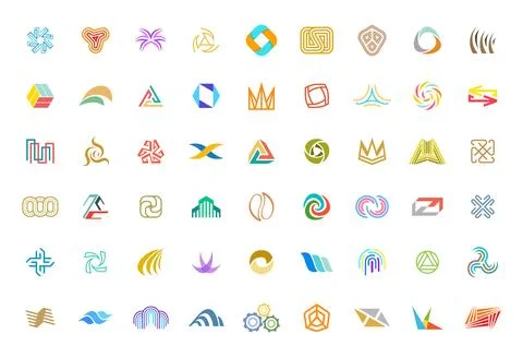 Abstract logos collection Stock Illustration