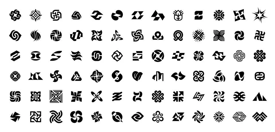Abstract logos collection Stock Illustration