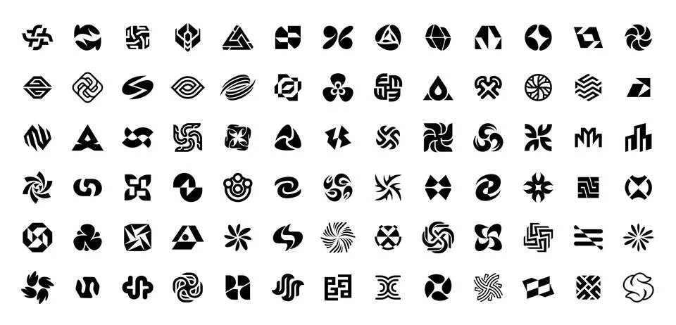 Abstract logos collection Stock Illustration
