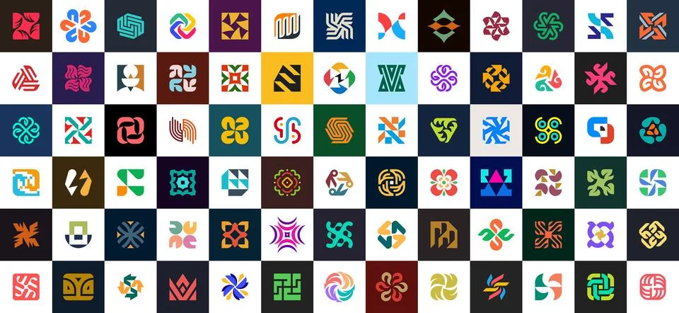 Abstract logos collection Illustrazione stock