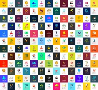 Abstract logos collection Stock Illustration