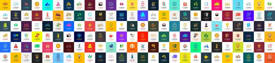 Abstract logos collection Stock Illustration