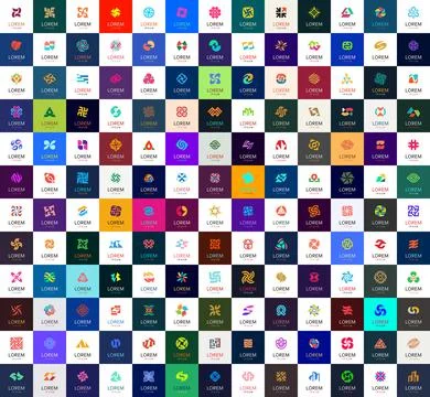 Abstract logos collection Stock Illustration
