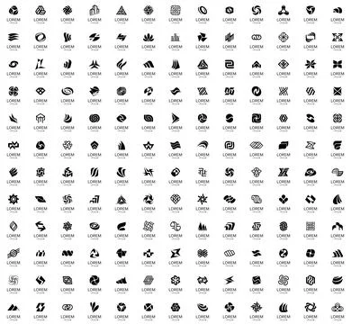 Abstract logos collection Stock Illustration