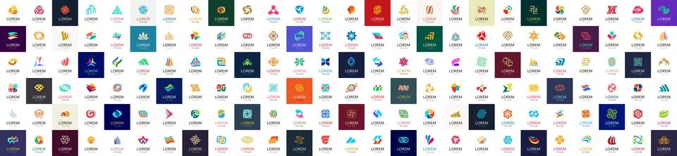Abstract logos collection Illustrazione stock