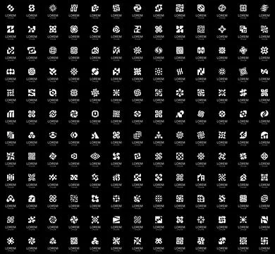 Abstract logos collection Stock Illustration