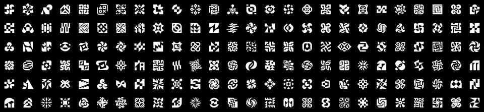 Abstract logos collection Stock Illustration