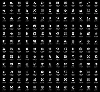 Abstract logos collection Stock Illustration