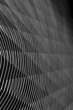 Abstract long exposure blurred light lines black and white background. Geometric Stock-Illustration