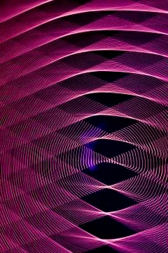 Abstract long exposure blurred light lines black and pink background. Geometric Stock-Illustration