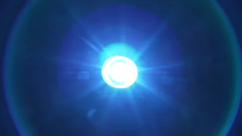 Abstract long exposure of tangled blue glowing light trails Stock Footage 341227748